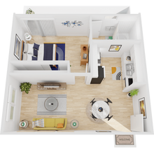 1x1 ~ Senior 55+ 3711 Herman Ave #8 floor plan
